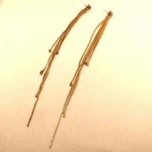 Vintage Gold Tone Chain Earrings